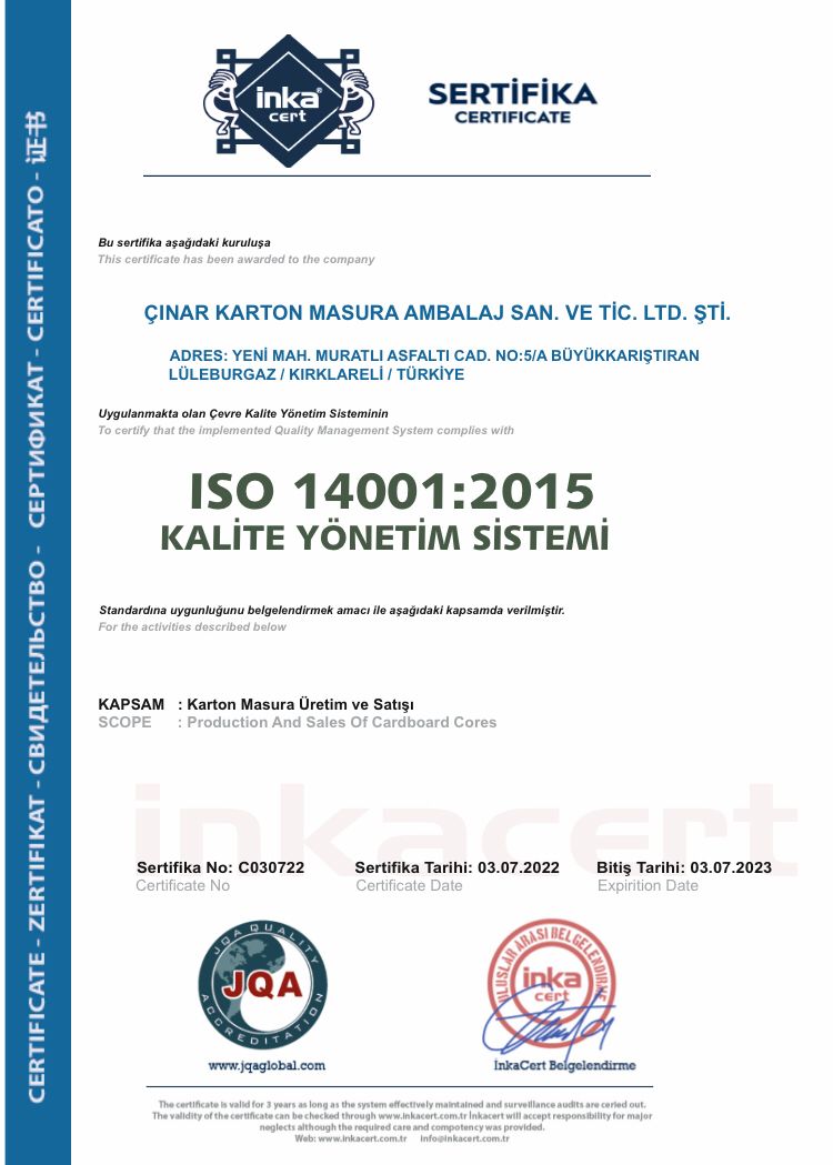 Çınar Karton Masura Ambalaj Sanayi ve Tic. Ltd Şti
