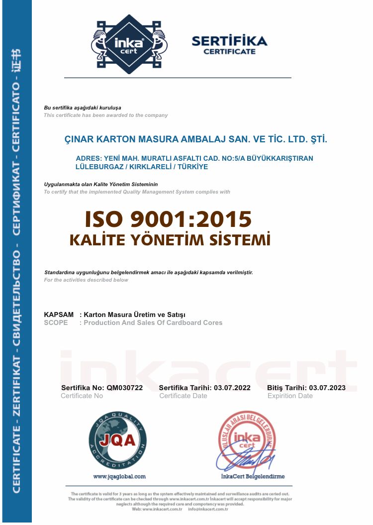 Çınar Karton Masura Ambalaj Sanayi ve Tic. Ltd Şti